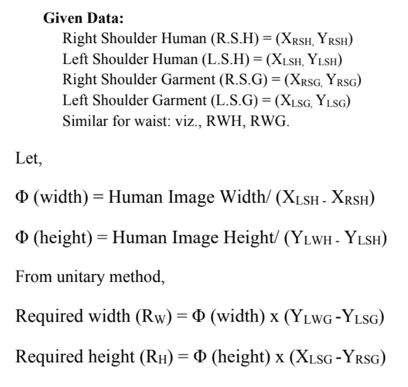 Garment Resizing Formula